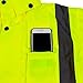 RK Class 3 Rainwear Reflective Hi-Viz Black Bottom Long Rain Coat RC-CLA3-LM22 (2XL, Lime)