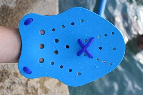 Forestfish Swimming Hand Paddles Training Paddles with Adjustable Strap for Adults and Kids Improve Swimming Speed (M: 7.5 x 5.5 Inch)