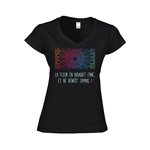 Mygoodprice T Shirt Femme Col V Citation Kaamelott Roi