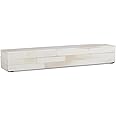 Handicrafts Home Handmade Classic Pattern Decorative Box - Storage Organizer, Decor Centrepiece, Memory Keepsakes, Home Decor - Boho Style Treasure Box, Multipurpose Gift - White, 10x2.5x1.5