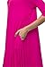 Love In 3/4 Long Sleeve Round Neck High Low Flared Maxi Dress W/ Pocket