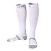 Compression Socks (1 Pair) for Men &Women, Medical Grade,Leg Support and Relief Calf Pain,Prevent Swelling, Best For Athletic Sports, Nurses ,Traffic police& Maternity Pregnancy. (L/XL, white)