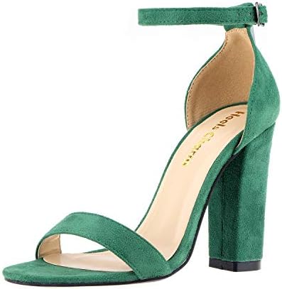 Women's Strappy Chunky Block Sandals Ankle Strap Open Toe High Heel for Dress Wedding Party Evening Office Shoes Sandals