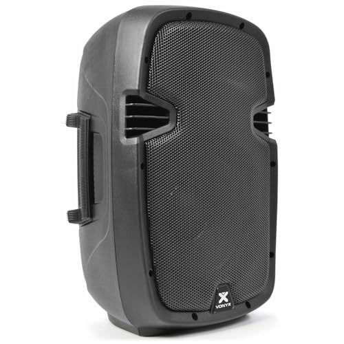 Vonyx Spj-1000Ad Enceinte Active 10" 400 Watts, Enceinte Amplifiée, Sonorisation Professionnelle, Boitier Abs Solide, Haut-Parleur Mobile, Woofer 10 Pouces, Entrée Ligne Micro