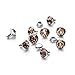 100 Sets Cz Colorful Crystal Rivets Silver Color Spots Studs Double Cap for DIY Leather-Craft (Light Colorado, 8MM)