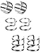 Jstyle 3Pairs Stainless Steel Ear Cuff Set Non-Piercing Cartilage Cuff Earring for Women