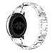Sankel Bling Bands Compatible for Samsung Galaxy Watch 7 6 5 4 Band 40mm 44mm, Galaxy Watch 5 Pro 45mm/6 4 Classic 42mm 46mm 43mm 47mm/Active 2, 20mm Stylish Metal Wristband Women (Silver)