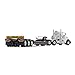 First Gear 1/50 Scale Diecast Collectible Komatsu Peterbilt Model 367 with Tri-Axle Lowboy Trailer (#50-3349A)