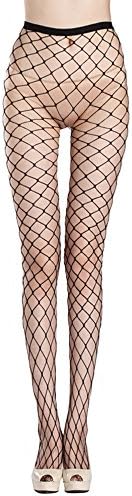 Women’s Fishnet Stockings Sparkle Glitter Rhinestone Pantyhose Tights One Size (One Size, Black 003)