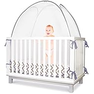Baby Safety Crib Tent - Toddler Crib Topper to Keep Baby from Climbing Out - Clear View See Through Mesh Crib Netting - Mosquito Net - Pop-Up Crib Tent Canopy to Keep Infant in by KinderSense