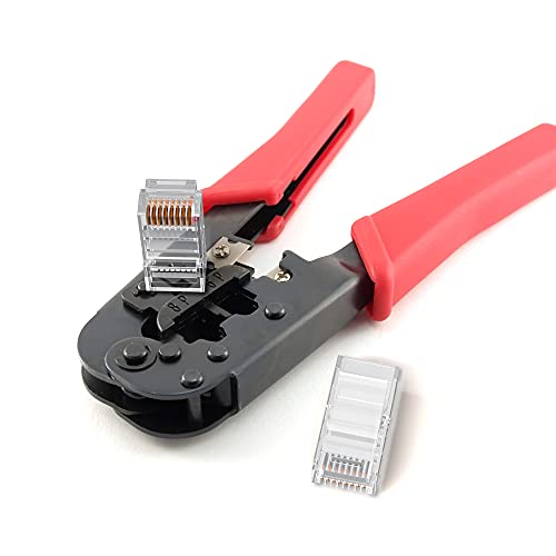 Mr. Tronic Rj45 Cat 6 Connectors | 100 Rj45 UTP Connectors for Network Cable, Internet Cable, Lan, PC, Router | Ethernet 8P8C (100 Pack, Cat 6, UTP)