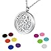 HOUSWEETY Aromatherapy Essential Oil Diffuser Necklace-Stainless Steel Locket Pendant,11 Refill Pads (Non-Engraving)