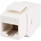 Monoprice 8P8C RJ45 Cat6 Inline Coupler Type Keystone Jack, White