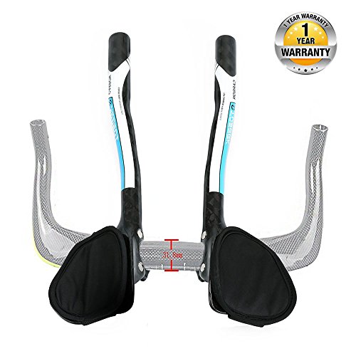 OGORI Bicycle TT Handlebar High Carbon 3K Aero Bars Tri Bars Cycling Rest Handlebar for Mountain Bike or Road Bike 31.8mm