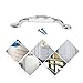 Rhinestone Crystal Cabinet Pulls Solid Aluminium Alloy Handles for Drawer Dressers Cabinets Bookcase Cupboard Kitchen Furniture (5.04inch/128mm, White)