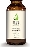 ELAIA BEAUTY SOLUTIONS Ecocert and USDA Organic Moroccan Argon Oil, 2 oz.