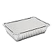 XIAFEI 2LB Takeout Foil Pans with Lids(50 Pack), Recyclable Food Storage,Disposable Aluminum Foil for Catering Party Meal Prep Freezer Drip Pans BBQ Potluck Holidays- 8.26