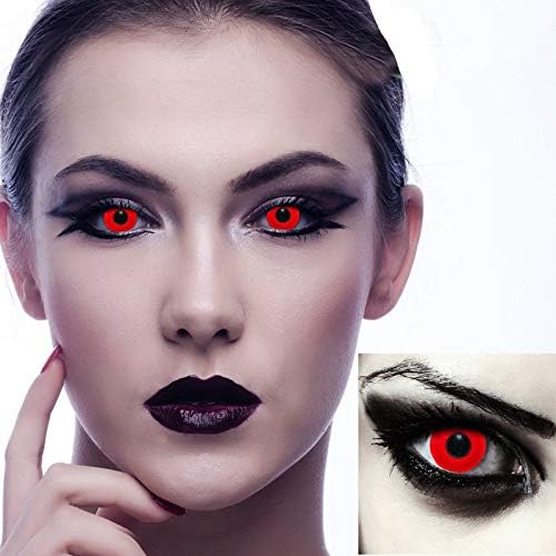Nikkaa Multi-Crazy Colored Costume Contacts Lentilles Lenses Cosplay With a contact lens case (A Pair)