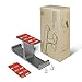 APPHOME Headphone Hanger Stand Under Desk Hook Aluminum Stick-On Adhesive Dual Headsets Holder Mount PC Gaming Accessories for All Headphones