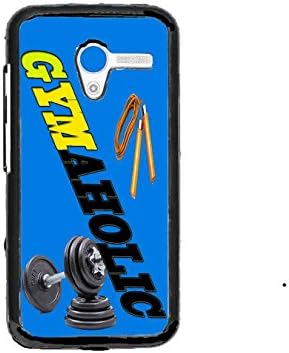 Gymaholic with Blue Background Custom Plastic Case By S and S Accessories(TM) for Moto X 1st Generation