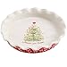 The Pioneer Woman Holiday Cheer 9-Inch Ceramic Ruffle-Top Pie Plate, Dishwasher/Oven Safe