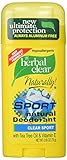 Herbal Clear Deodorant Stick, Sport - 2.65 oz