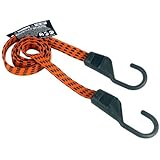 Keeper 06104 Ultra 48" Black/Yellow Flat Bungee Cord, 2 Pack