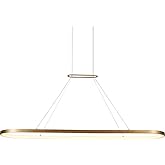 Kuzco Lighting Eerie - 88W LED Pendant-1.13 Inches Tall and 59 Inches Wide-Antique Brass Finish
