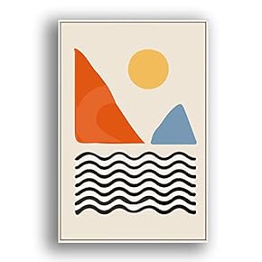 Framed Canvas Wall Art for Living Room, Bedroom Illustration Canvas Prints for Modern Home Decoration Ready to Hang - 16"x24" inches