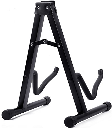 GPCT Universal Foldable Guitar Stand. Ready-To-Use Position, Adjustable Portable Light Weight Guitar Holder. For Electric Box/Classical/Folk/Flamenco/Hawaiian/Bass/Violin/Ukulele/Banjo/Mandolin