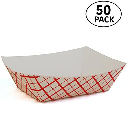 2.5 lb Paperboard food trays for French Fries, Hot Dogs, Carnival, Arts and Crafts 50 Pack