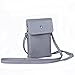 Katloo PU Leather Small Crossbody Bag Wallet Purse Cellphone Pouch with Shoulder Strap for Women Girls Fit iPhone X 8 7 Plus 6S/6 5S 5C Samsung Galaxy S8+ S7 S6 Edge S5 (Grey-Small)