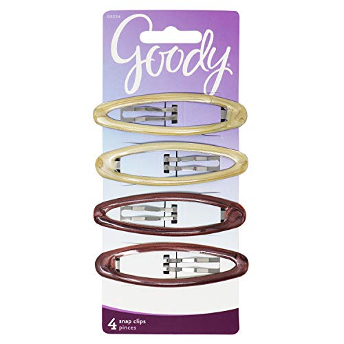 Goody Classics Goody Kids Epoxy Contour Snap Clips 4 Count,Assorted