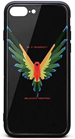 iPhone 7 Plus/8 Plus Case,Slim Ultra Anti-Scratch Maverick-Bird-Logo-Logan-Paul-Logo- Protective Cover,Tempered Glass and TPU Back Cover