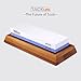 Premium Knife Sharpening Stone, 1000/6000 Grits Double-Sided Whetstone with Non-Slip Bamboo + Rubber Base, Angle Guide White Corundum Waterstone - HSS1A