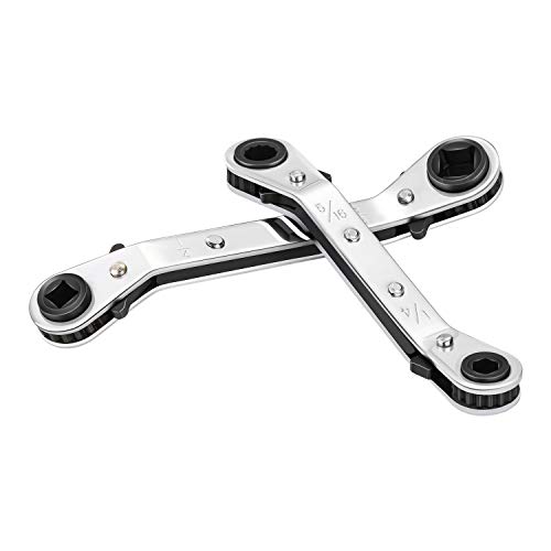 Hvac Service Wrench, WADEO Refrigeration Service Wrench Set, 3/8” to 1/