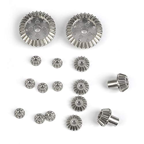YANSHON 2 Sets Upgrade Parts Motor Driving Gear 12T 24T 30T Metal Differential Gear Set for WLtoys 12428 12423 RC Car (16pcs, 8pcs/Set) - Thumbnail 2