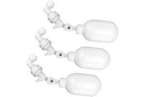BesNPT 1/4" Quick Connect Plastic Float Ball Valve Adjustable Water Tank Level Control Valve (Pack of 3)