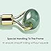 Jade Roller For Face – Gua Sha Tools – Aging Wrinkles,Puffiness Facial Skin Massager – Premium Authentic Jade Stone (Green)thumb 3