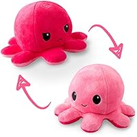 The Original Reversible Octopus Plushie | TeeTurtle’s Patented Design | Light Pink and Dark Pink | Show your mood…