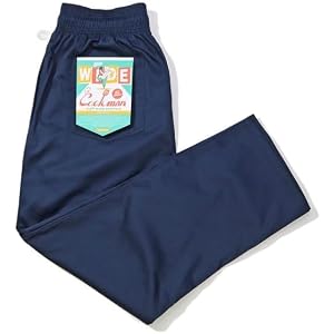 COOKMAN Chef Pants Semiwide : Navy, Relaxed Semi-Wide Fit for Kitchen & Street Use, Designed for Comfort and Mobility