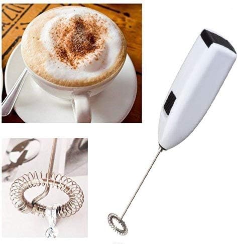 SHOPPOSTREET Mini Coffee Milk Egg Beater Electric Foam Hand Blender Mixer Classic Sleek Design Froth Whisker Latte Maker for Milk,Coffee,Egg Beater,Juice,Cafe Latte,Cappuccino