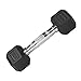 PROMIC Rubber Coated Hex Dumbbell, 3 lb (Single)