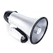 Sugar home Portable Megaphone Bullhorn 20 Watt Power Megaphone Speaker Voice and Siren/Alarm Modes with Volume Control and Strap (Silver)
