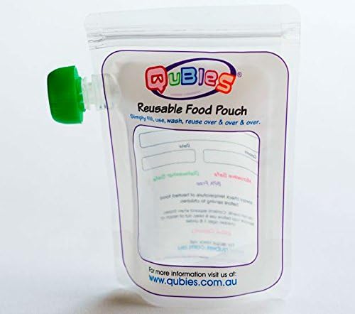 Qubies Reusable Food Pouch Pack of 10 .