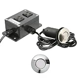 Garbage Disposal Air Switch, DUAL OUTLET Sink Top/Counter Top Waste Disposal On/Off Switch For Insinkerator, Waste King Garbage Disposals Without Switch Access by Essential Values (Chrome)