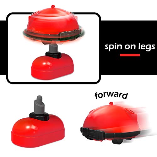 JJRC R7 Novelty Game Toy Spinning Top Robot Battle Gyro Pull Back Car Spinning in Wind Up Gyro Toy for Kids Boys Girls Gifts (Red)