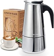 Godmorn Stovetop Espresso Maker, Moka Pot, Percolator Italian Coffee Maker, 300ml/10oz/6 cup (espresso cup=50m