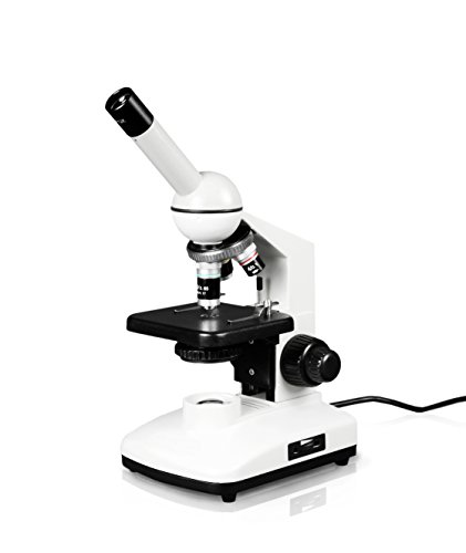 Vision Scientific VME0015-CXM-LD Monocular Compound Microscope and a 10x WF Eyepiece, 40xâ€”400x Magnification, LED Illumination with Control, 0.65 N.A. Condenser, Coaxial Coarse & Fine Focus