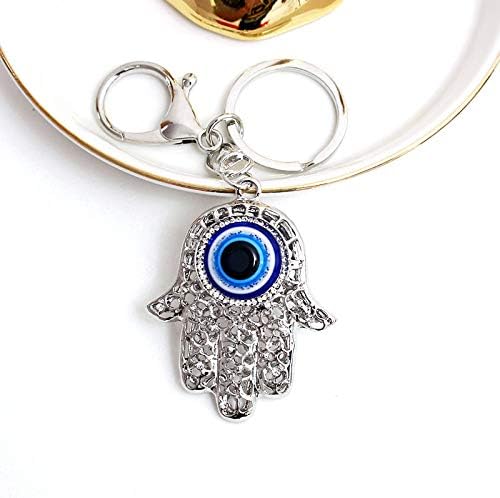 Porte-clés Œil Bleu Turc - Lot De 2, Avec Pendeloques Papillon Et Hibou
